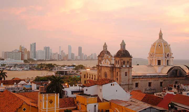 Cartagena Aussicht bei Sonnenaufgang