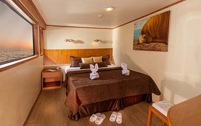 Doppelkabine der Galapagos Yacht Galaxy