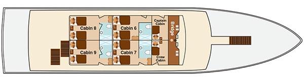 Galapagos Yacht Galaxy Oberdeck