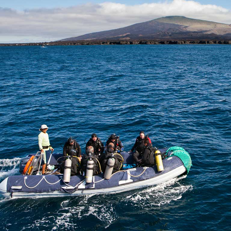 yacht aggressor galapagos zodiac boot