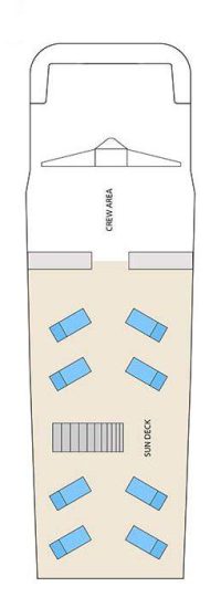 aqua-deckplan-sun Galapagos Tauchyacht Aqua - Deckplan Sonnendeck