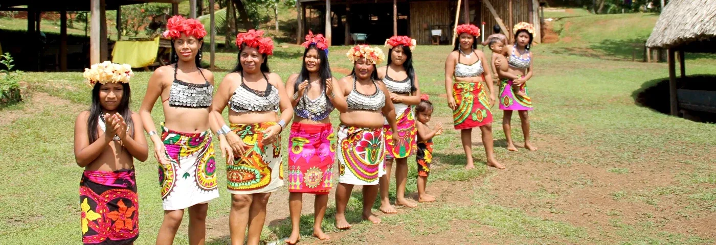 embera frauen traditionell panama banner