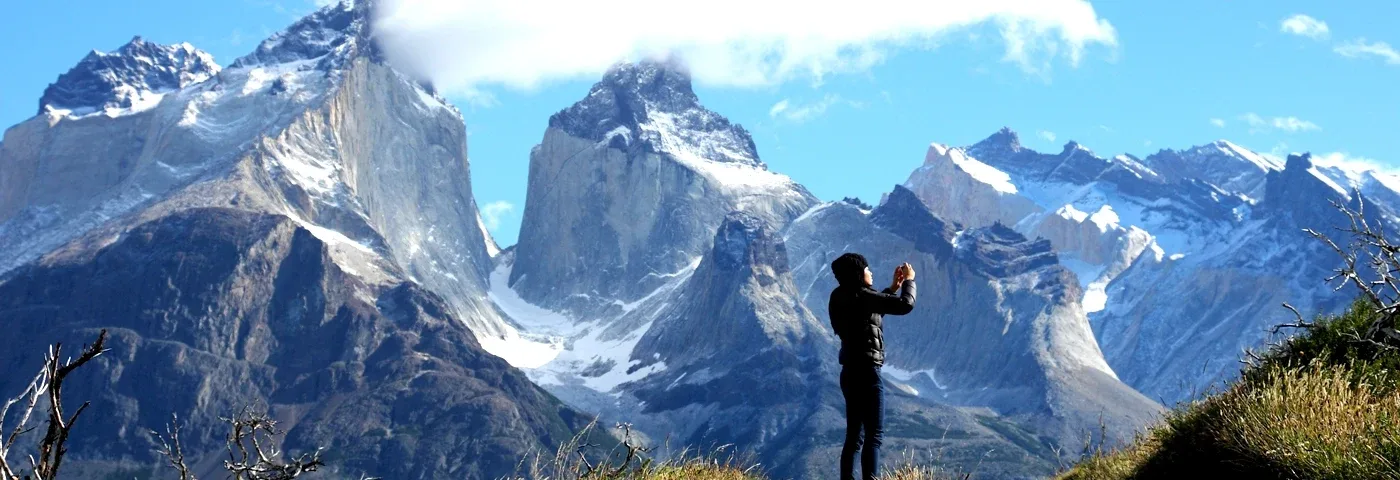 torres del paine chile banner